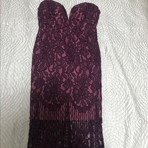 Detailed-lace off shoulder Charlotte Russe dress